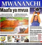 10月の豪雨による被害を報じる現地新聞「Mwananchi」