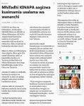 村人が殺された現場を訪れたキリマンジャロ州知事について報じる現地紙「Mtanzania」(2019/12/9電子版)